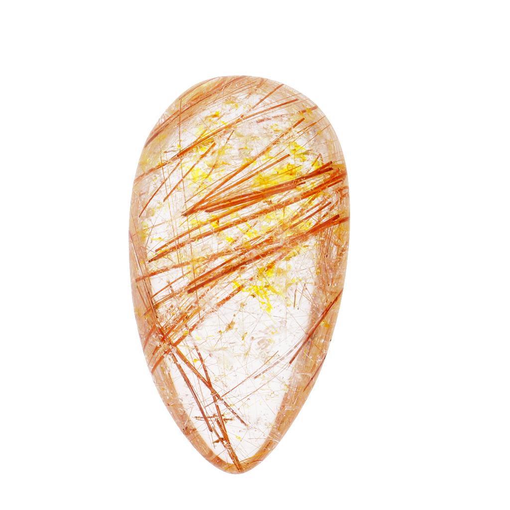 Crystal Pendant Necklace Natural Stone - ゴールドルチルクォーツクリスタルペンダント天然石ネックレス男性女性子供DIYジュエリーとギフト用
