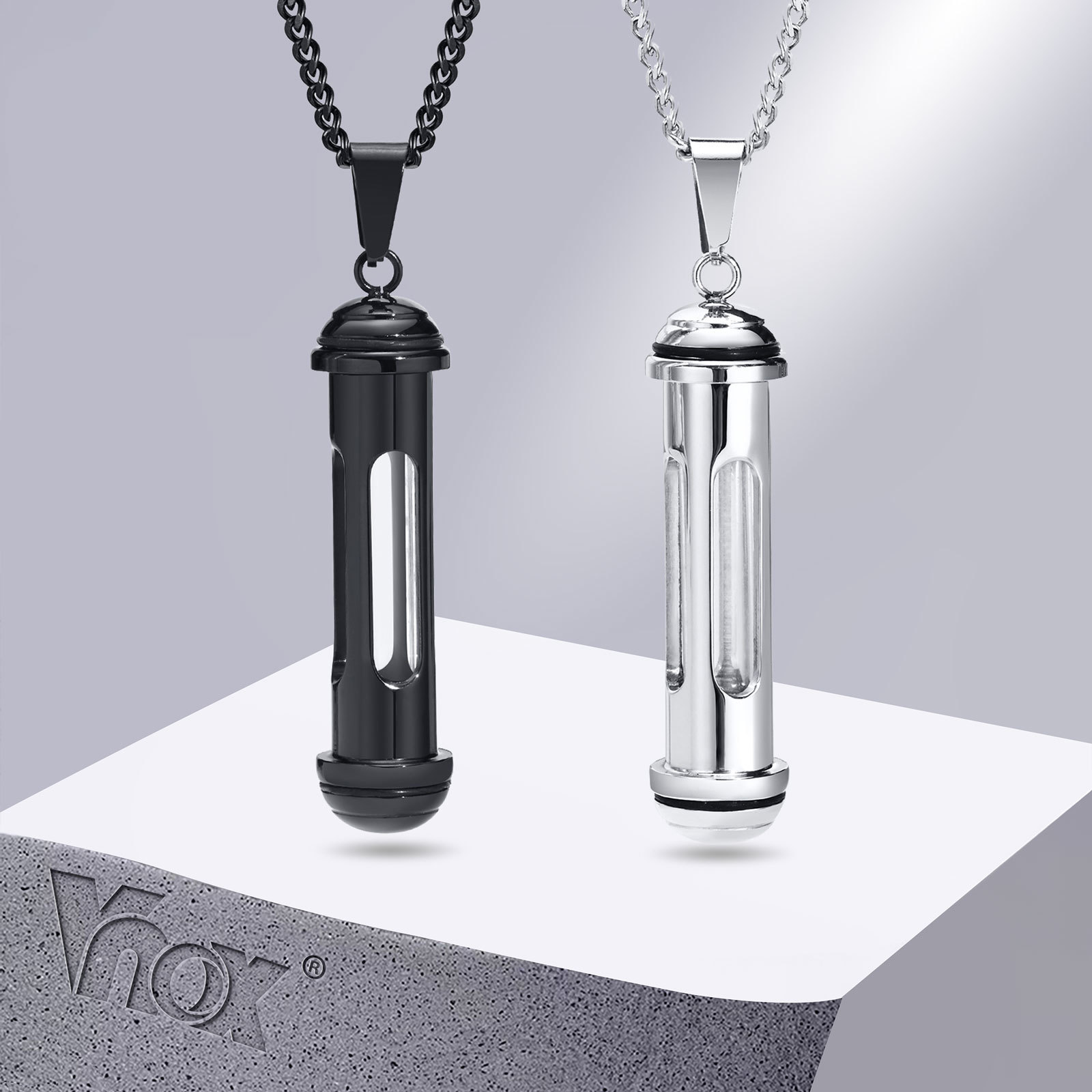 Cuban Link Chain 12Mm - Vnox-男性用ステンレス鋼のネックレス,黒のストリートスタイルのペンダント,キューバチェーン付き