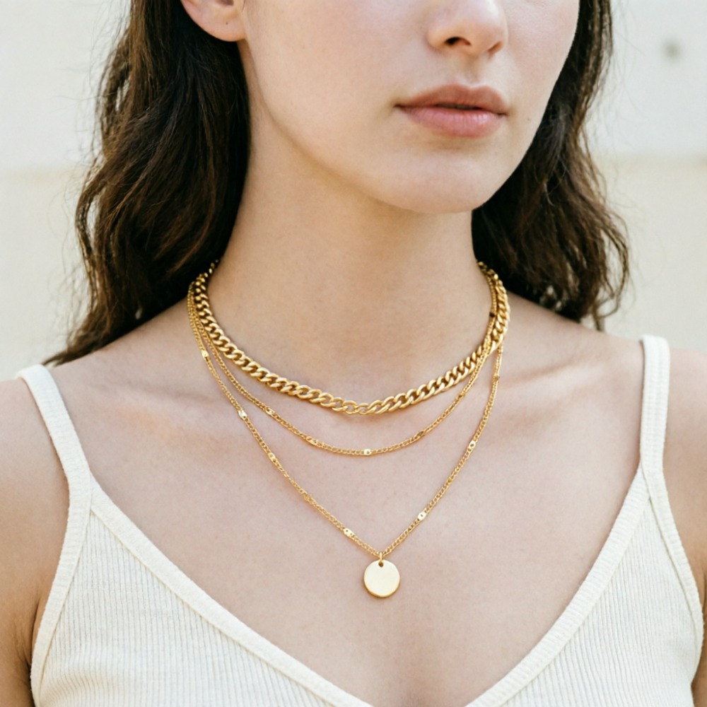 Layered Pendant Necklace Aesthetic - 美的ファッションレトロヴィンテージレイヤードペンダントネックレス女性と女の子のための服に合わせるアクセサリーギフト