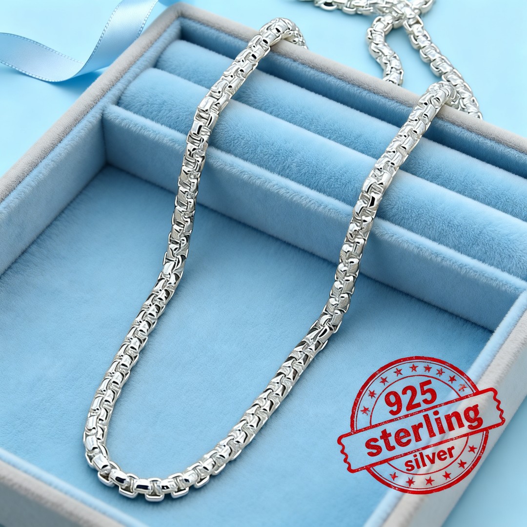 Cuban Link Chain 12Mm - 卸売 925 スターリングシルバー ラウンドボックスチェーン 18-24インチ ネックレス