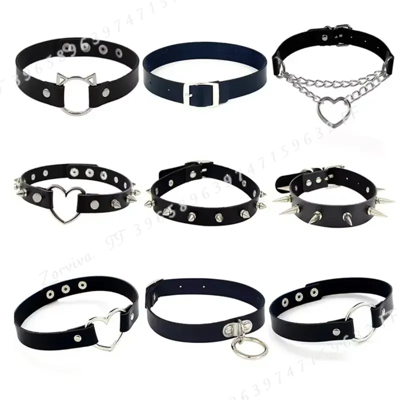 原宿パンクロックゴシックチョーカーネックレス レディース セ - Goth Punk Spike Choker のレビューと価格