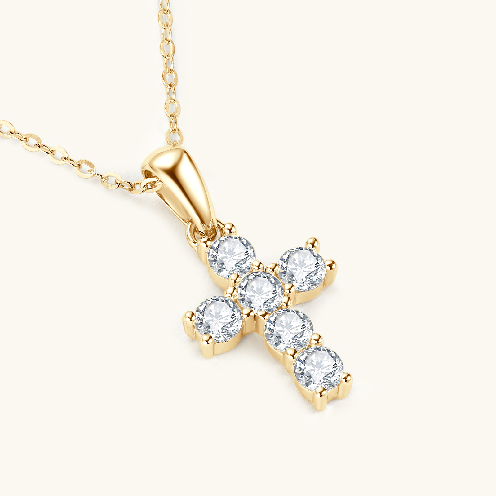 アベストコム 14K金メッキ 四爪クロスペンダントネックレス - Cross Pendant Necklace Gold のレビューと価格