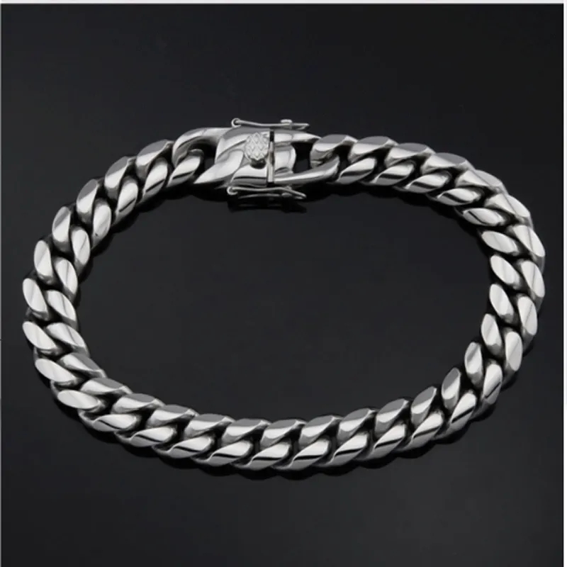 男性と女性のためのステンレス鋼のネックレス,リンクチェーン, - Cuban Link Chain 12Mm のレビューと価格