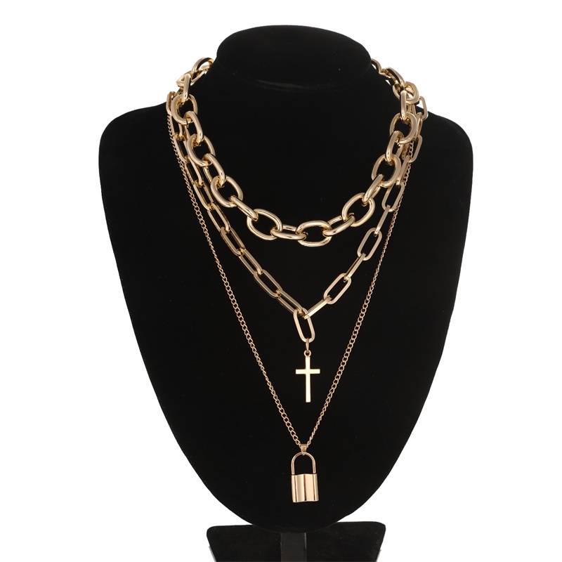 Fnqufuj-女性と男性のためのグランジネックレス,パンク - Layered Pendant Necklace Aesthetic のレビューと価格