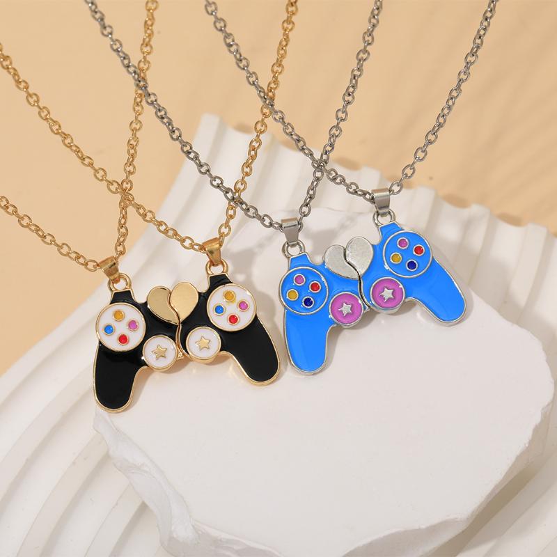 カップル用マグネティックゲームコントローラーネックレス 2個 - Magnetic Couple Matching Necklaces のレビューと価格