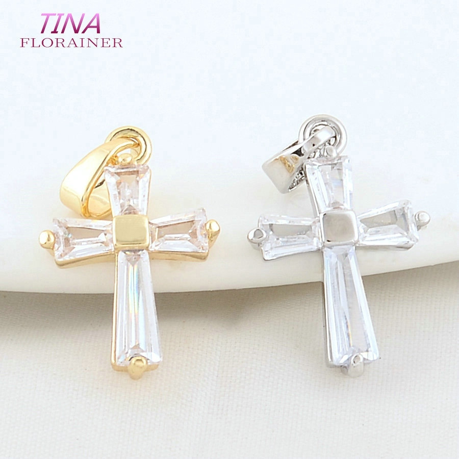 6 個 12*18 ミリメートル 14 K ゴールドカラー真 - Cross Pendant Necklace Gold のレビューと価格