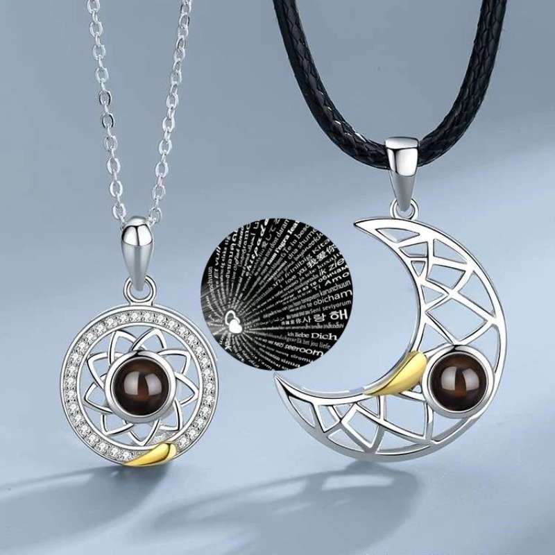 1 ペア磁気カップルマッチングネックレス女性男性 100 言 - Magnetic Couple Matching Necklaces のレビューと価格