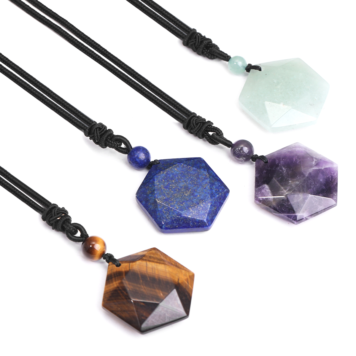 新しいファッションタイガーアイスターペンダントネックレス天然 - Crystal Pendant Necklace Natural Stone のレビューと価格