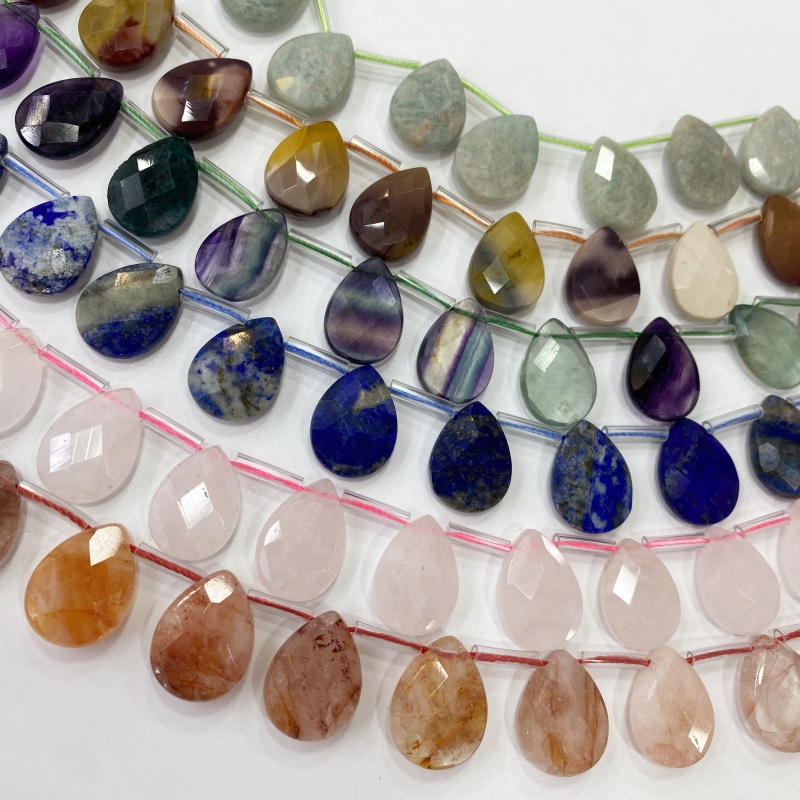13x18mm ファセット加工 ティアドロップ型 天然水晶  - Crystal Pendant Necklace Natural Stone のレビューと価格