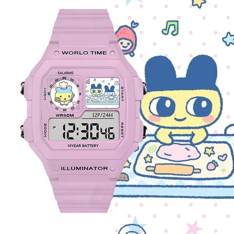 たまごっちスマート電子時計ビッグマウスジマミ学生用電子時計ク - Watch Accessories のレビューと価格