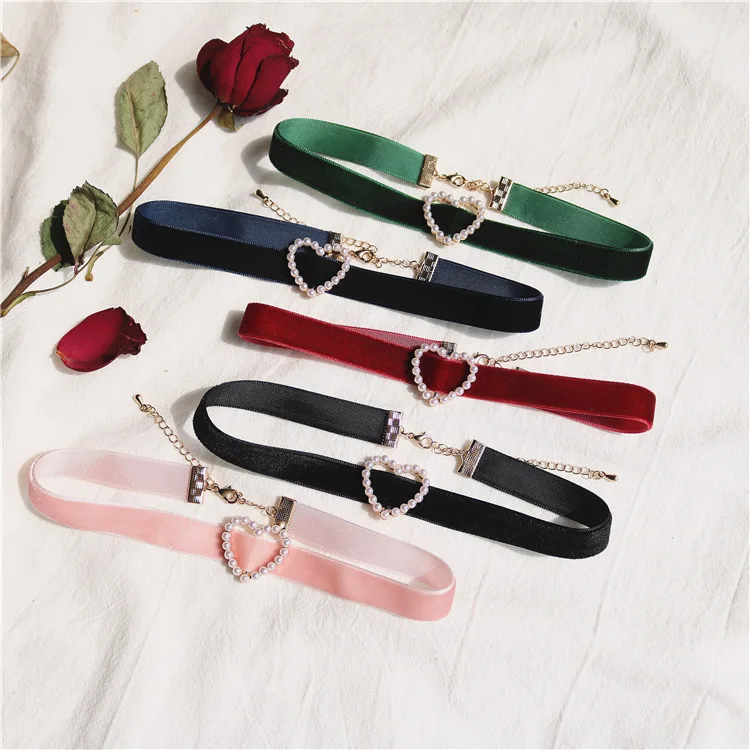 女性と女の子のための真珠のベルベットネックレス,ヴィンテージ - Pearl Choker Necklace Vintage のレビューと価格