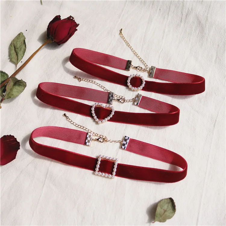 女性と女の子のための真珠のベルベットネックレス,ヴィンテージ - Pearl Choker Necklace Vintage のレビューと価格