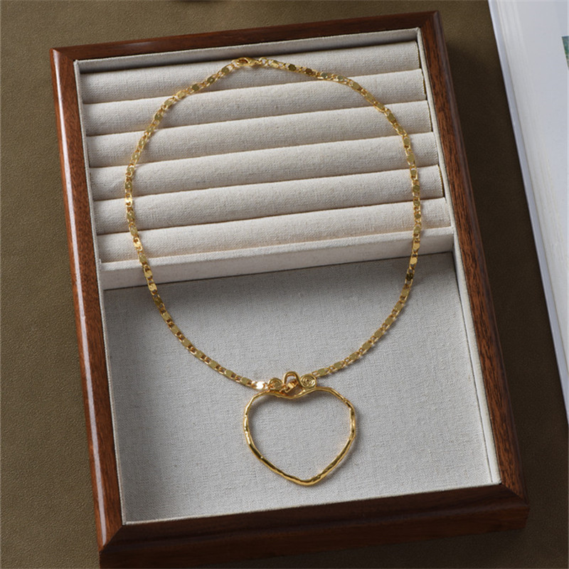 ヨーロッパアメリカビッグハート二層クロスゴールドシルバーネッ - Cross Pendant Necklace Gold のレビューと価格