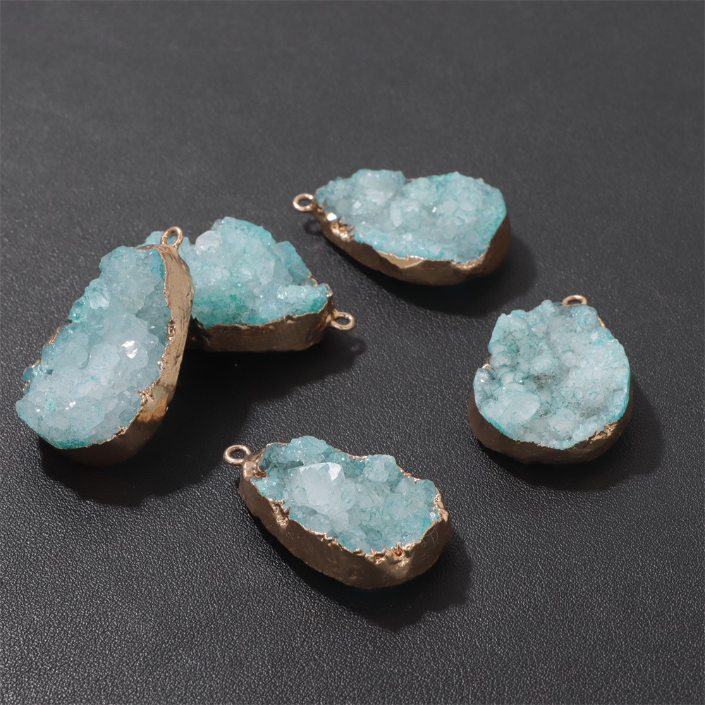 1PC 天然瑪瑙ジオードペンダント 25 × 38 ミリメー - Crystal Pendant Necklace Natural Stone のレビューと価格