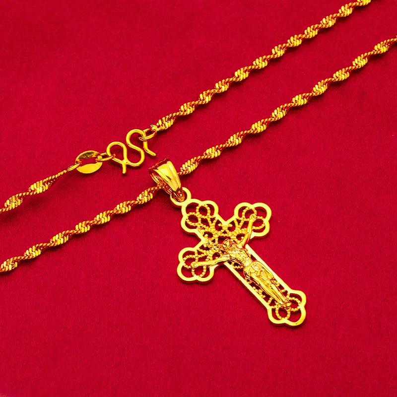 Briex Jewelry Ins ヴィンテージゴールドクロ - Cross Pendant Necklace Gold のレビューと価格