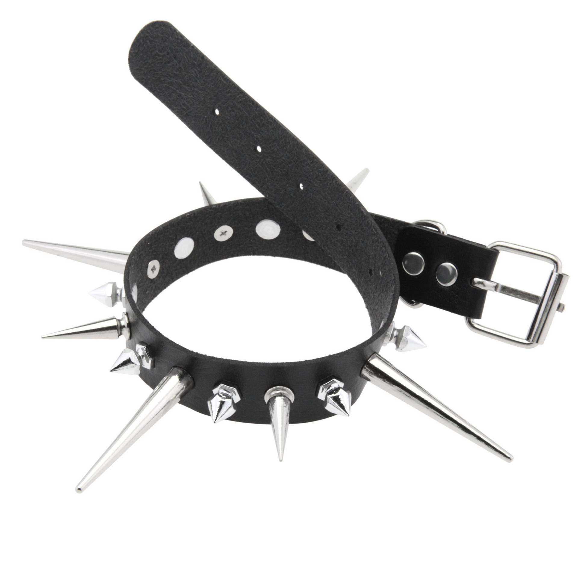 Kmvexo-男性と女性のためのロングスパイクネックレス,フ - Goth Punk Spike Choker のレビューと価格