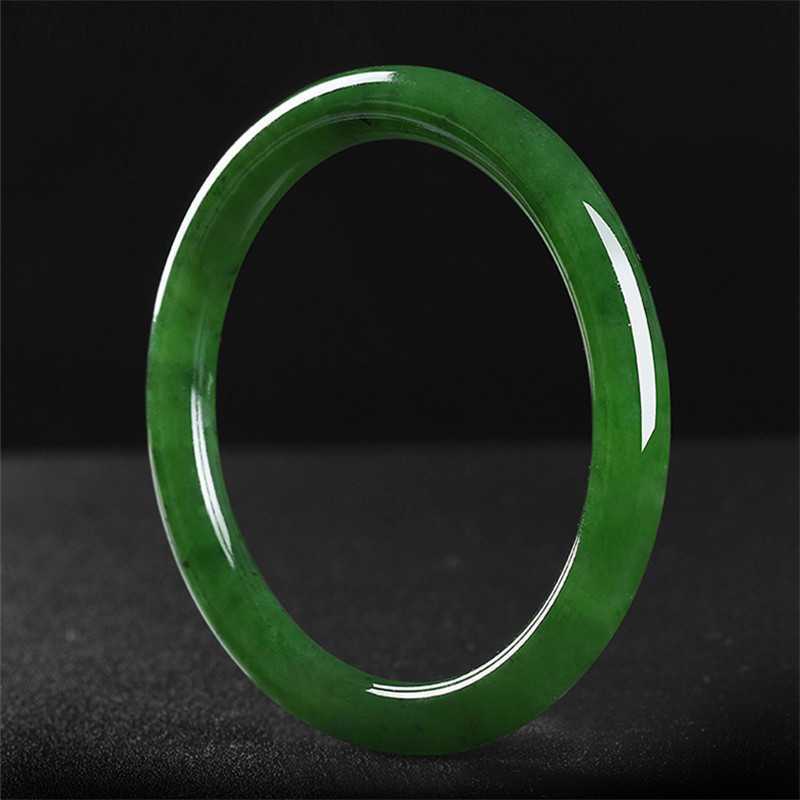 ジャスパー新疆薄型ほうれん草グリーンホータン翡翠丸型ブレスレ - Bracelets のレビューと価格