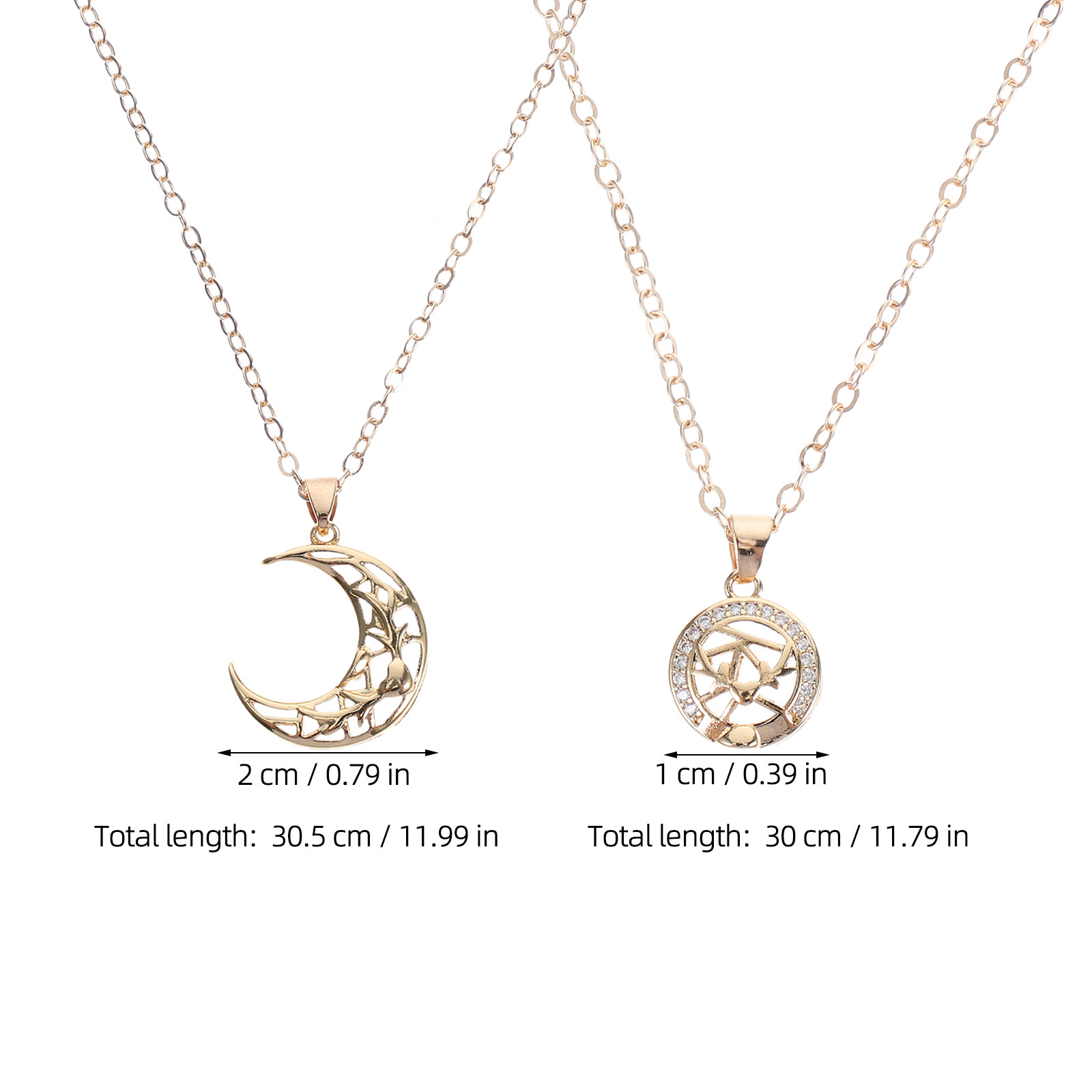 カップル用太陽と月のネックレスセット、マグネット式留め金、合 - Magnetic Couple Matching Necklaces のレビューと価格