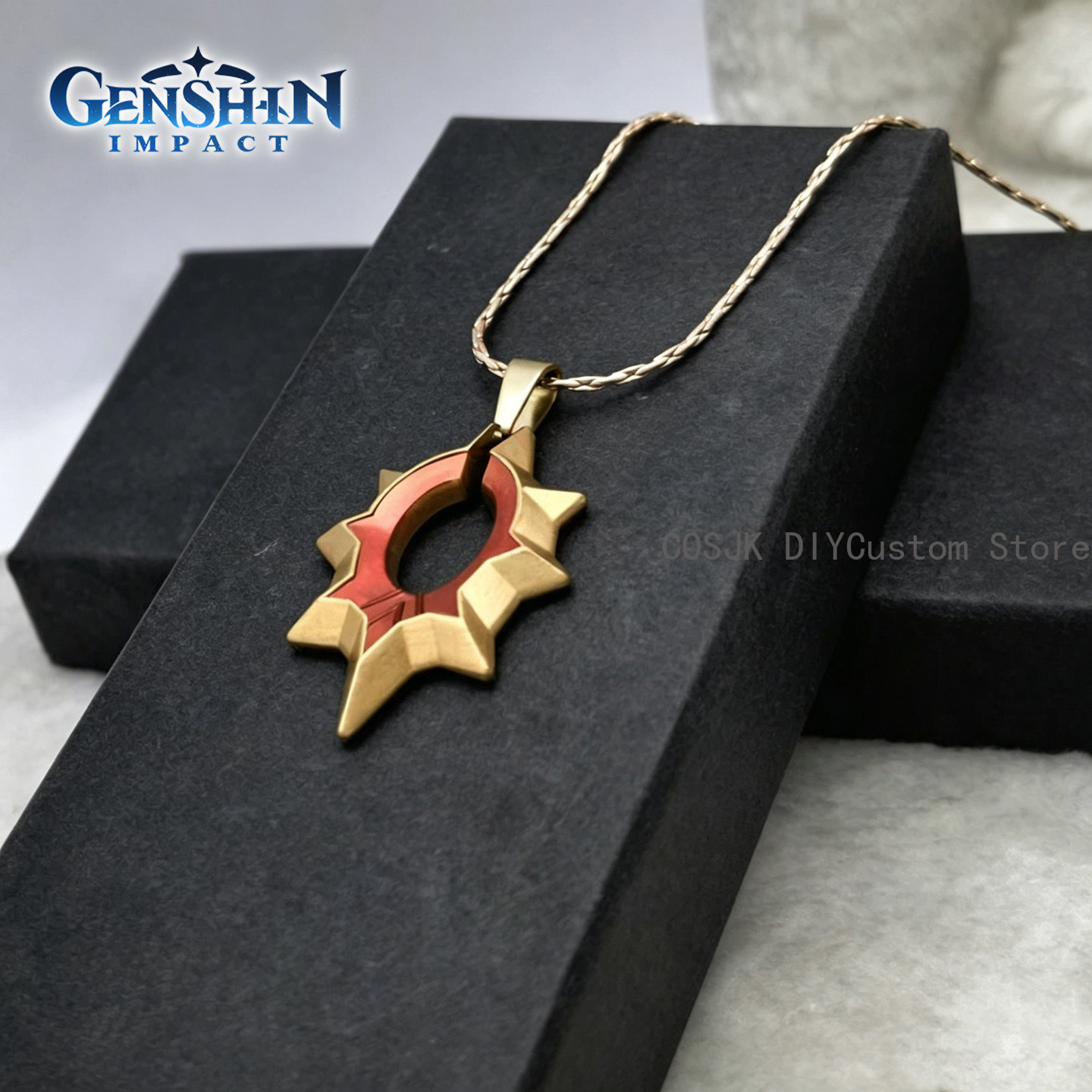 ゲーム原神マブイカキャラクターチョーカーネックレスブローチピ - Anime Pendant Necklace のレビューと価格