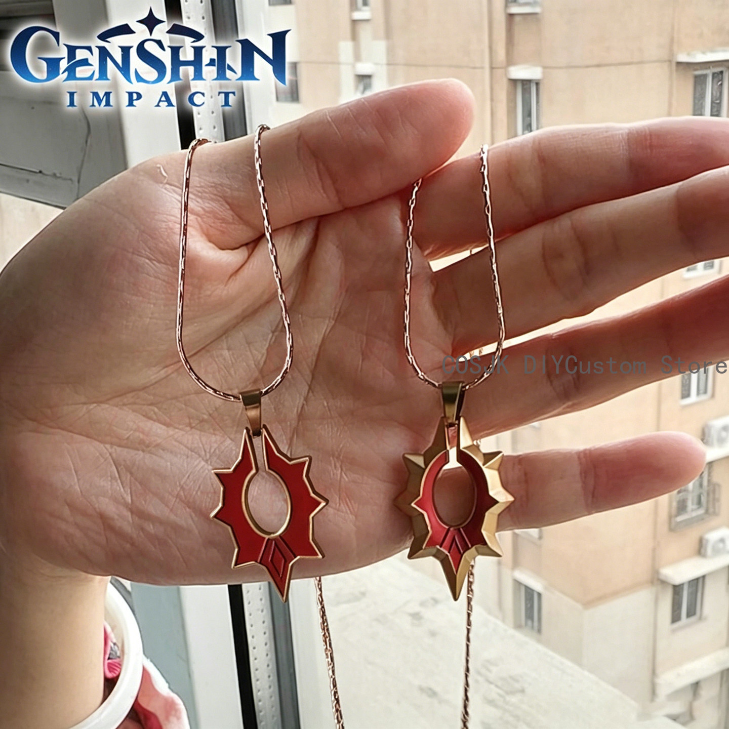 ゲーム原神マブイカキャラクターチョーカーネックレスブローチピ - Anime Pendant Necklace のレビューと価格
