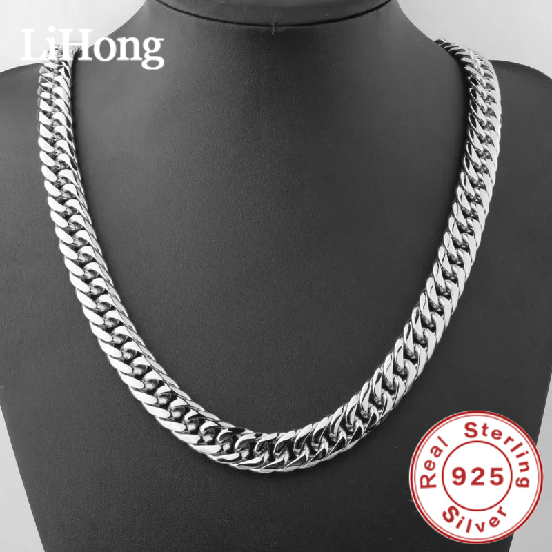 925 スターリングシルバー 45-60 センチメートル 1 - Cuban Link Chain 12Mm のレビューと価格