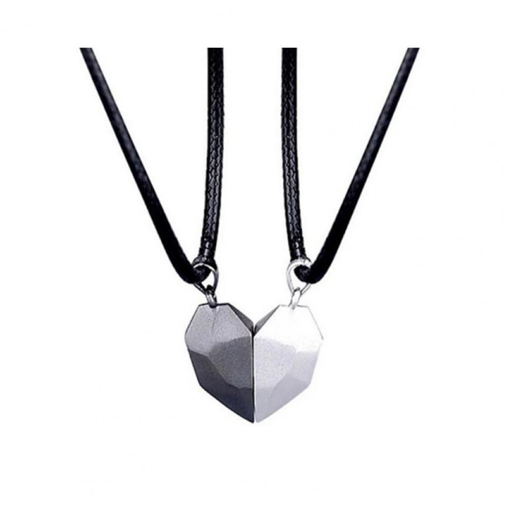 ハートペンダントネックレス カップルマッチングネックレスセッ - Magnetic Couple Matching Necklaces のレビューと価格