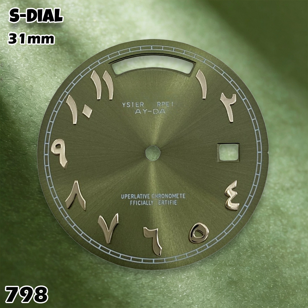 NH 31mm Sロゴダイヤル、アラビア数字、青色の文字、ブ - Watch Accessories のレビューと価格